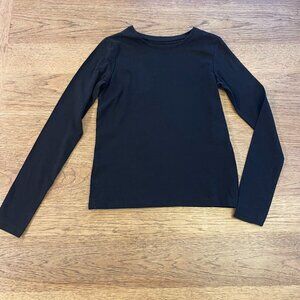 H&M Black Size 8/10 Girl's Long Sleeve Crew Neck Tee NWOT